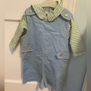 Adorable Beaufort Bonnet Jon Jon and Peter Pan Collar Shirt.